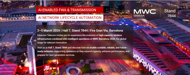 Intracom Telecom este prima companie care oferă operatorilor de telecomunicații FWA și transmisie bazate pe inteligență artificială Intracom Telecom este prima companie care oferă operatorilor de telecomunicații FWA și transmisie bazate pe inteligență artificială