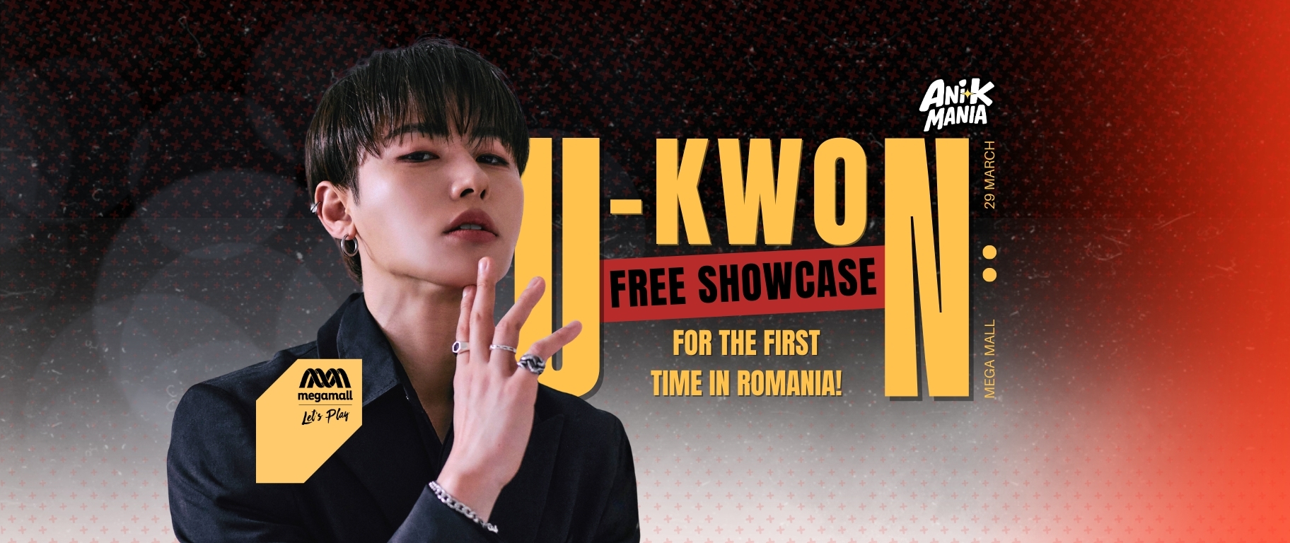 Mega Mall continuă seria de evenimente K-pop: U‑Kwon, membru BLOCK B, vine pentru prima dată în România
