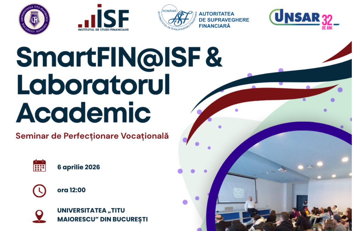 Seminar de Perfecționare Vocațională SmartFIN@ISF și Laboratorul Academic ASF la Universitatea Titu Maiorescu