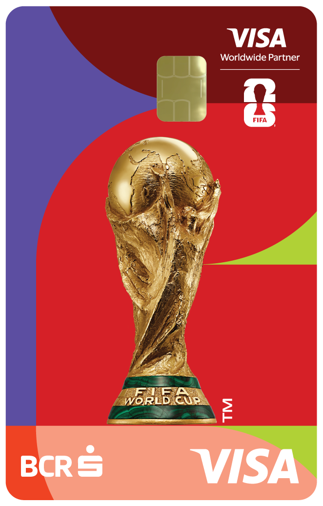 Visa și BCR lansează carduri în ediție limitată dedicate Cupei Mondiale de Fotbal 2026 Visa și BCR lansează carduri în ediție limitată dedicate Cupei Mondiale de Fotbal 2026