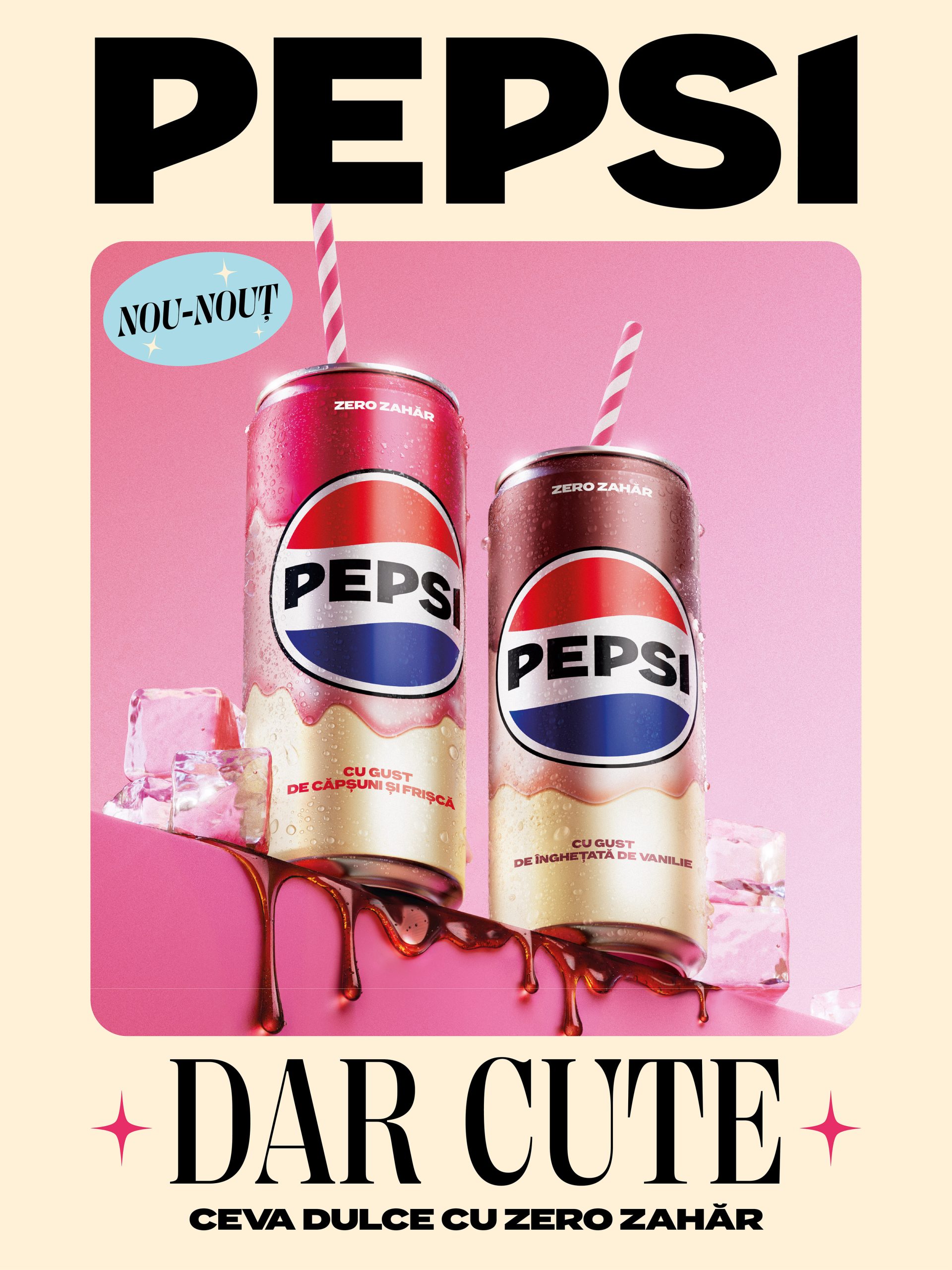 Pepsi lansează în România gama Pepsi Treats, cu arome inspirate din deserturi: Căpșuni și Frișcă și Înghețată de Vanilie