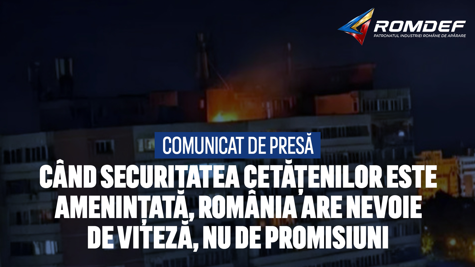 Când securitatea cetățenilor este amenințată, România are nevoie de viteză, nu de promisiuni: viteză în decizie, viteză în achiziții și deschidere reală către companiile care au deja soluții Când securitatea cetățenilor este amenințată, România are nevoie de viteză, nu de promisiuni: viteză în decizie, viteză în achiziții și deschidere reală către companiile care au deja soluții