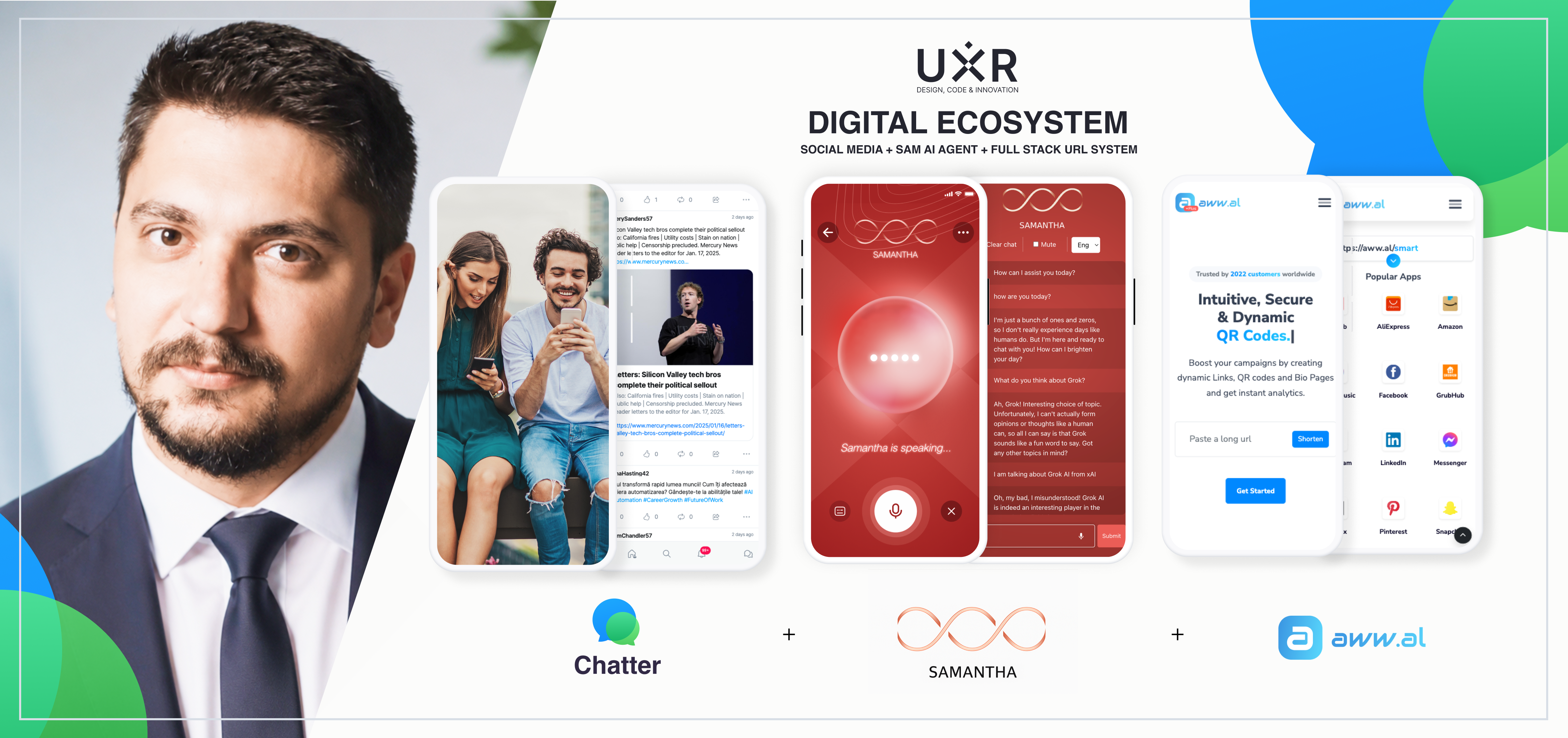 UXR integrează Chatter.al, Samantha AI și AWW.al într-un ecosistem digital dezvoltat în România