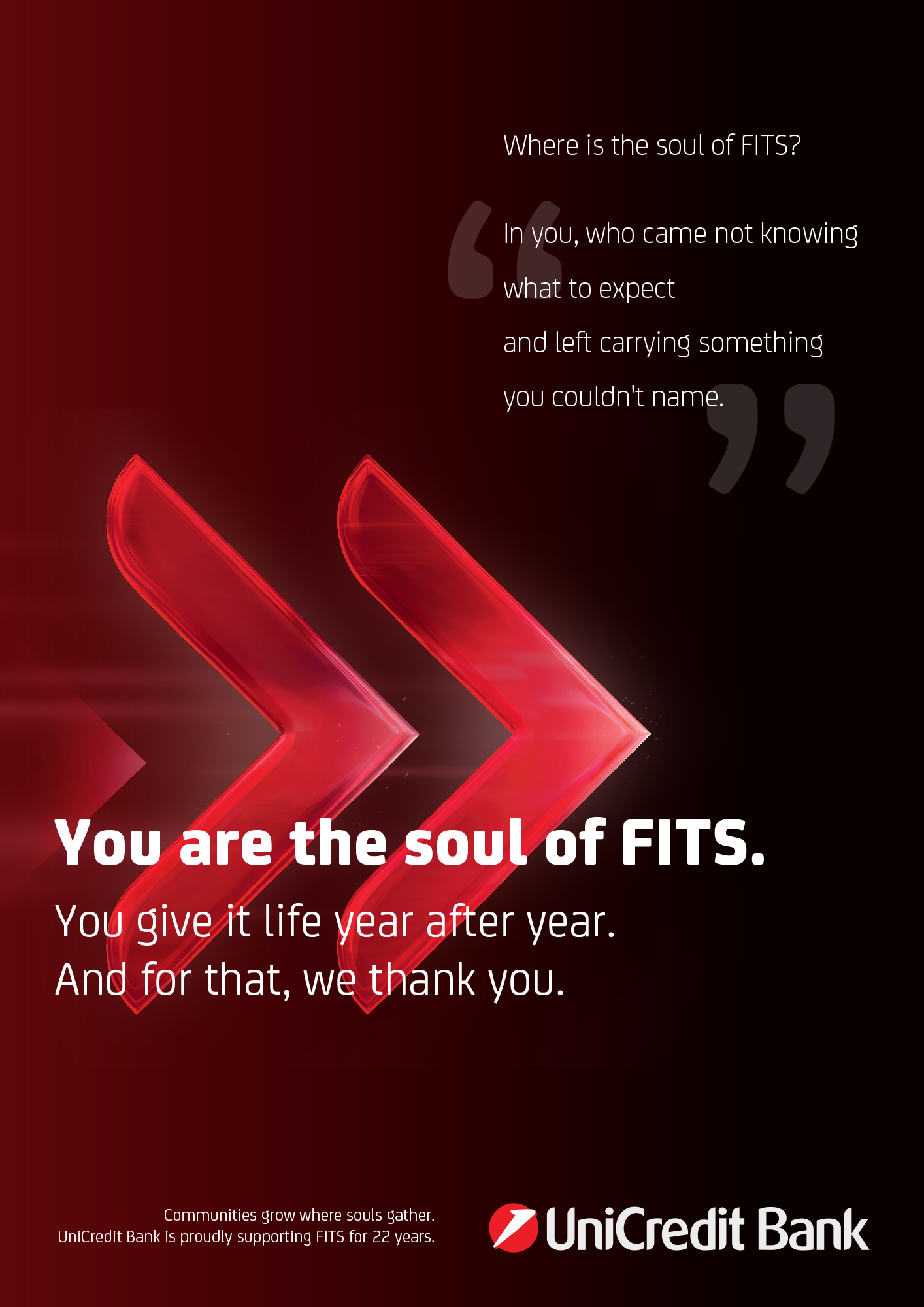 UniCredit Bank, partener FITS de peste două decenii, lansează la Sibiu campania 2026 sub mesajul “You are the soul of FITS”