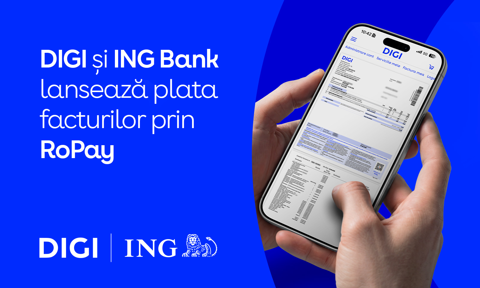 ING şi DIGI lansează plata facturilor prin RoPay: gratuit, sigur, instant ING şi DIGI lansează plata facturilor prin RoPay: gratuit, sigur, instant