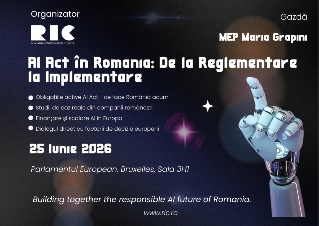 Implementarea AI Act, între reglementare și competitivitate: România deschide dialogul european Implementarea AI Act, între reglementare și competitivitate: România deschide dialogul european