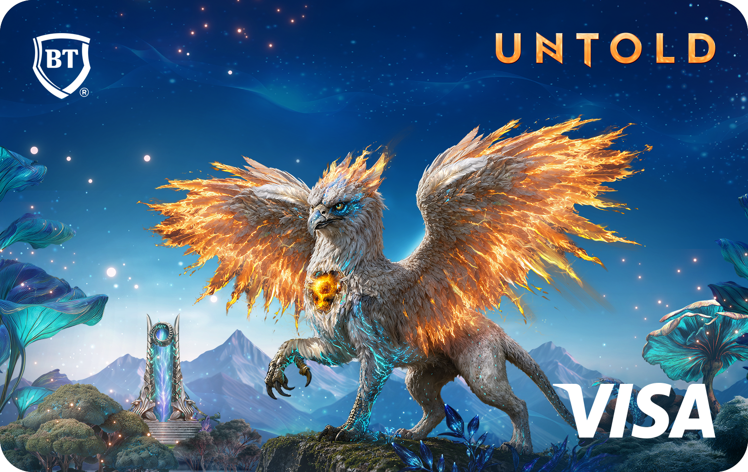 Cardul digital animat BT Visa UNTOLD din aplicația BT Pay vine cu un design nou, inspirat de tematica UNTOLD 2026, A New Journey
