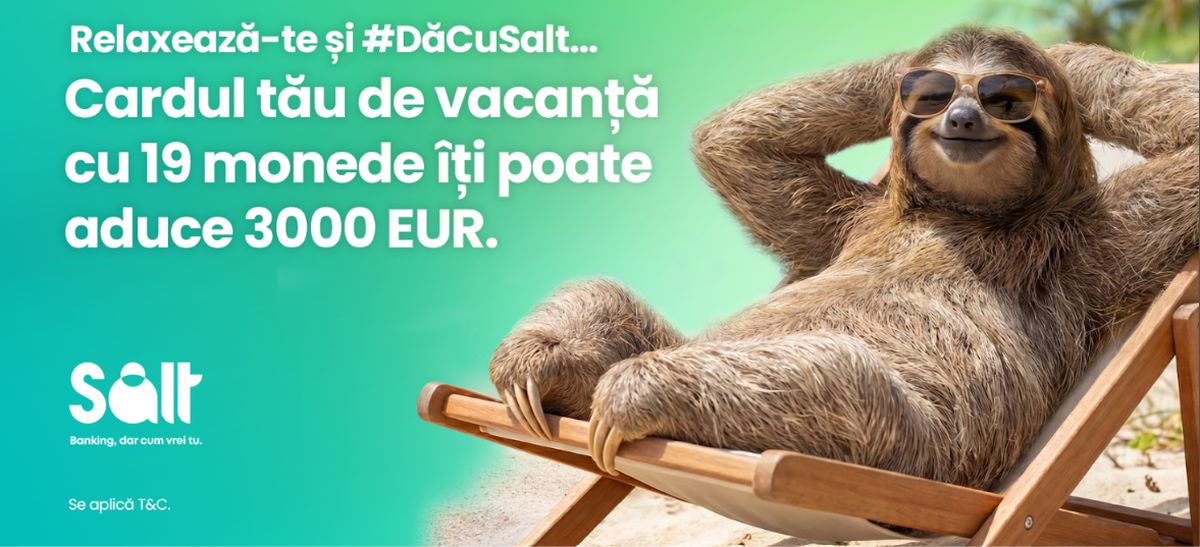 Pleci în vacanță cu Salt Bank și te poți întoarce cu un suvenir direct în contul tău: premii de 3.000 de euro și 5% cashback în Grecia și Bulgaria cu Salt Multicurrency