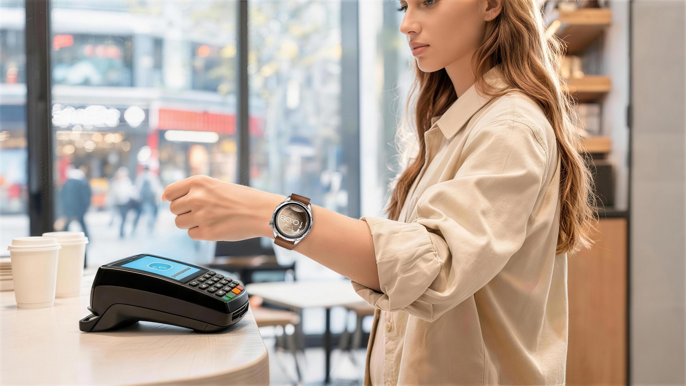 Viață fără portofel. Plăți direct de la încheietura mâinii. HONOR Watch 6 permite tranzacții contactless rapide și sigure, prin tehnologia NFC