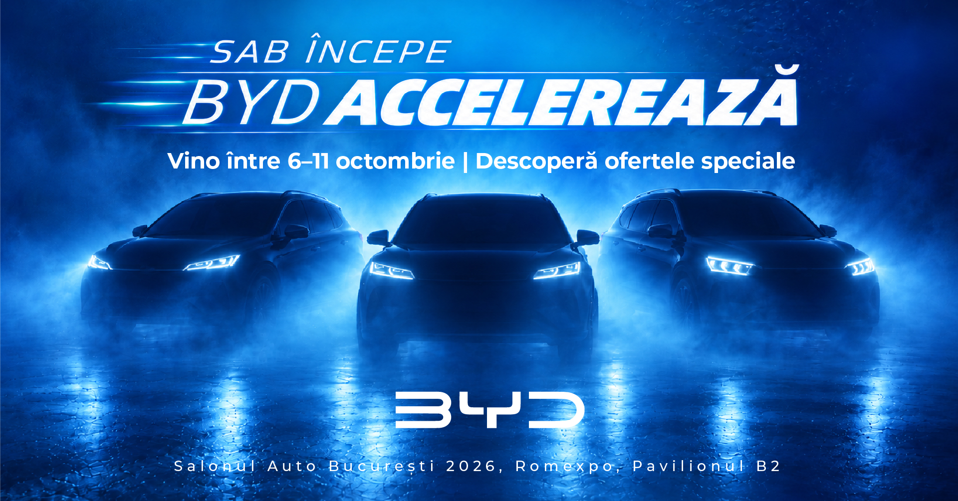 BYD participă la Salonul Auto București 2026 cu cea mai mare zonă expozițională și singurul pop-up store al ediției BYD participă la Salonul Auto București 2026 cu cea mai mare zonă expozițională și singurul pop-up store al ediției