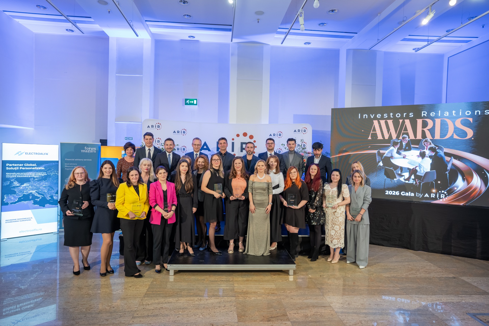 Gala by ARIR 2026: 16 companii listate, premiate pentru excelență în Relația cu Investitorii Gala by ARIR 2026: 16 companii listate, premiate pentru excelență în Relația cu Investitorii
