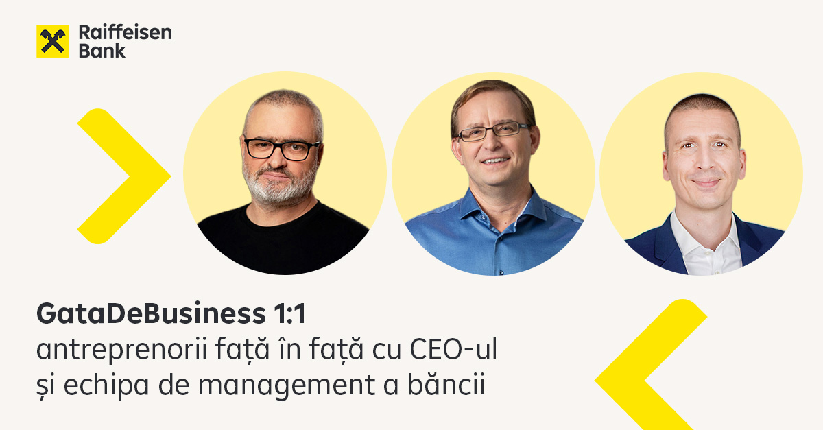 De la cifre la decizii: conversații 1:1 despre business cu CEO-ul Raiffeisen și echipa de management pentru antreprenori De la cifre la decizii: conversații 1:1 despre business cu CEO-ul Raiffeisen și echipa de management pentru antreprenori